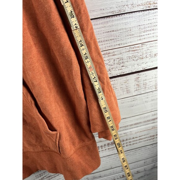 American Eagle Sweatshirt Mens L Hoodie Founded 1977 Pullover Sweater Orange - Picture 5 of 6